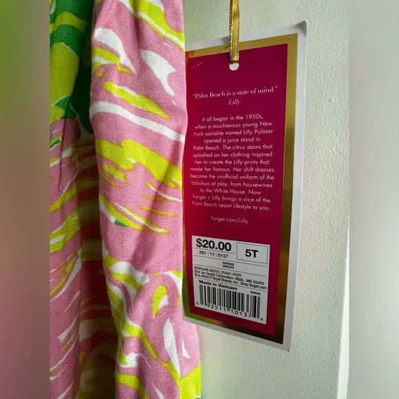 Lilly Pulitzer for Target dress size 5T NEW NWT - Picture 2 of 4